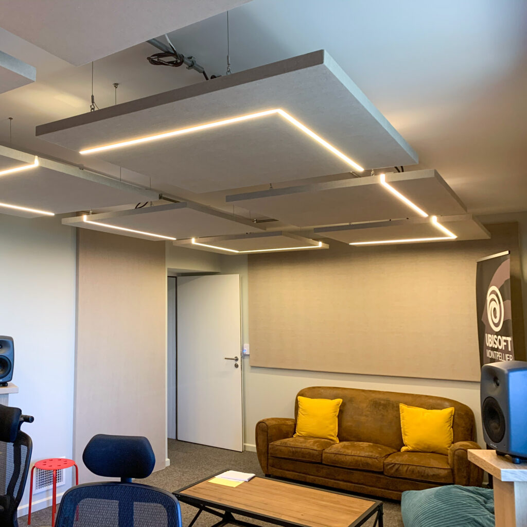 panneaux acoustiques lumineux studio ubisoft