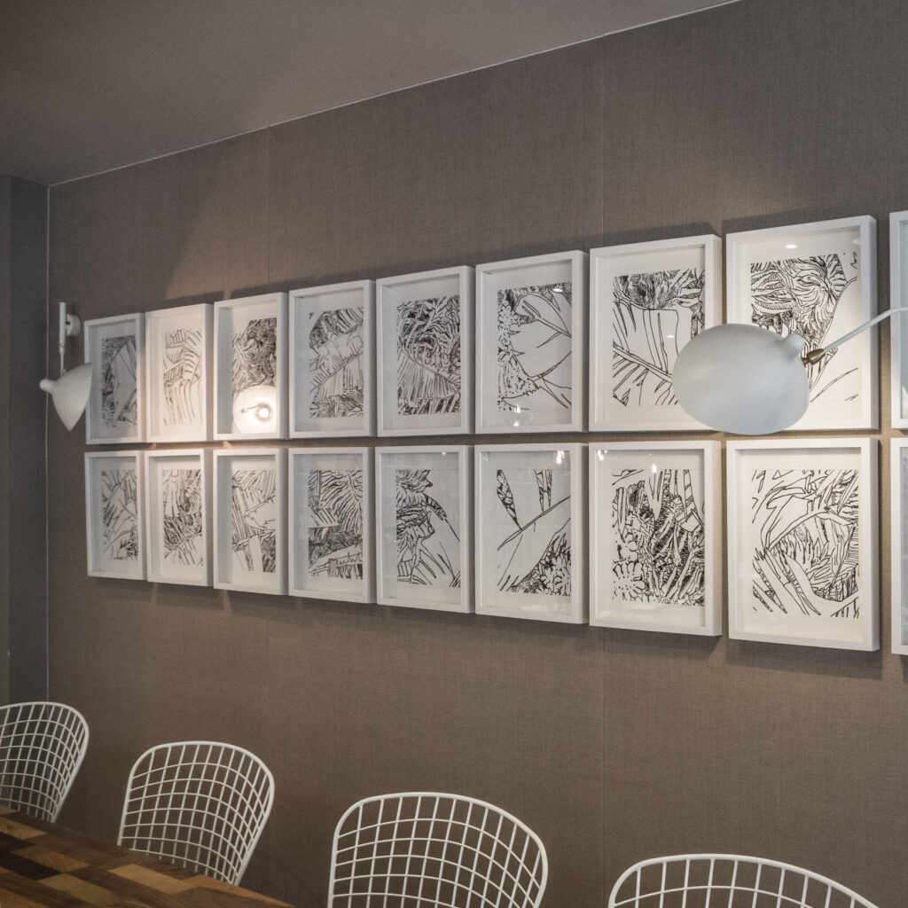 revêtement acoustique mural discret finition tissu lin